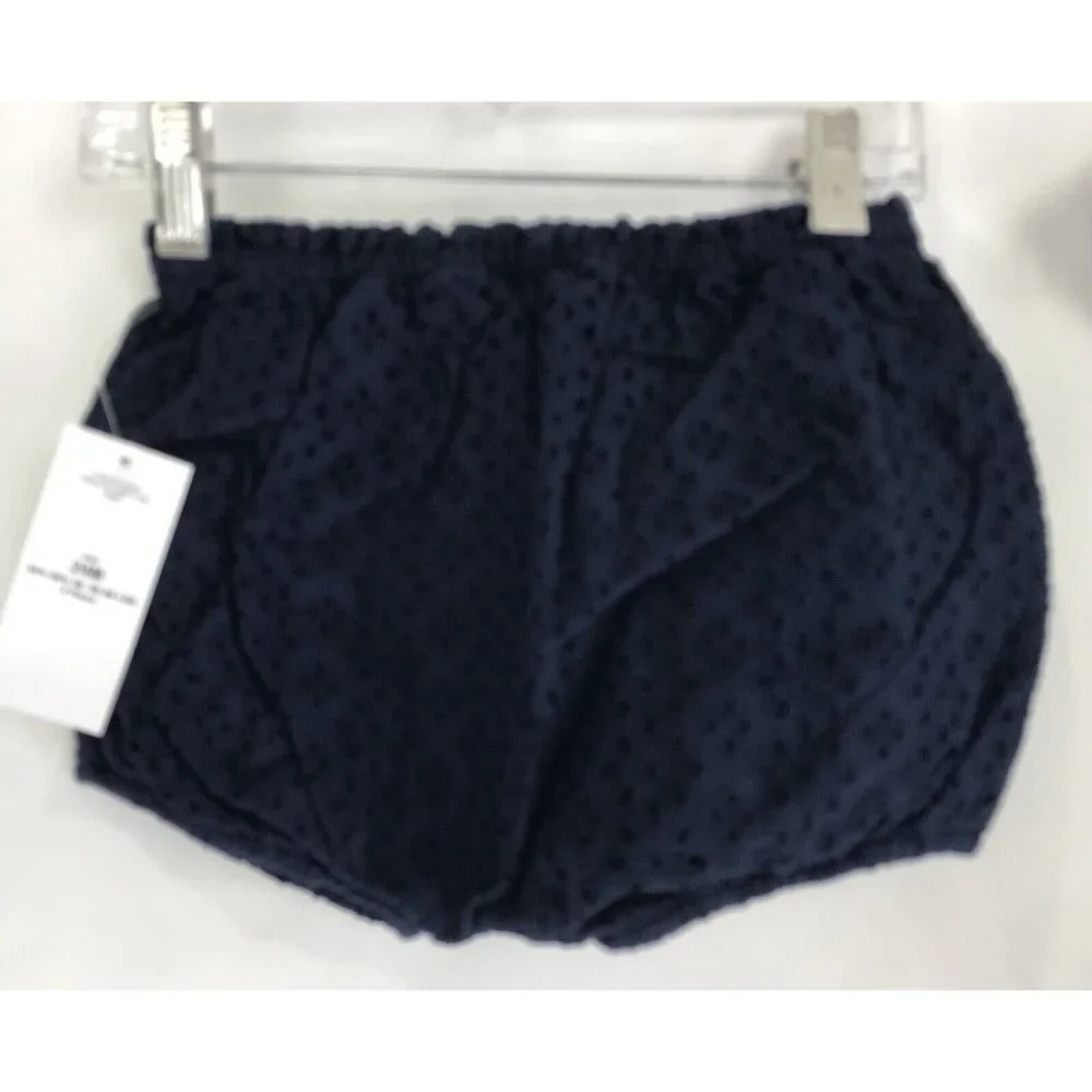 Ralph Lauren Dress‎ Bloomers Baby Girls Size 24 Months Blue Eyelet Short Sleeve